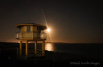 Moonrise Over the Wanda Lifeguard Tower