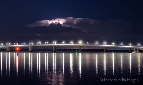 Lightning Cloud Over the Captain Cook Bridge